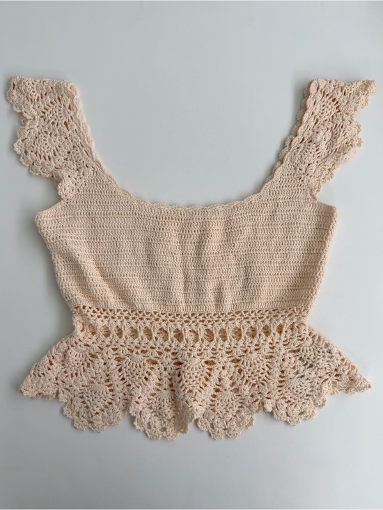 Free People Tops - Free People 70s Style Crochet Knit Tank